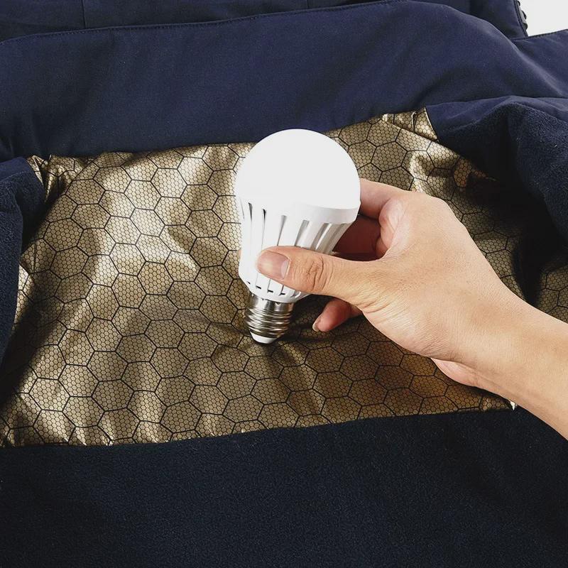 Мужская зимняя куртка из графена черного золота и бархата — теплая и легкая повседневная деловая куртка для людей среднего и пожилого возраста.