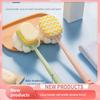 Long Handle Bath Brush Massage Exfoliator Dual-Sided Scrubber with Detachable Soft Bristles for Strong Cleansing