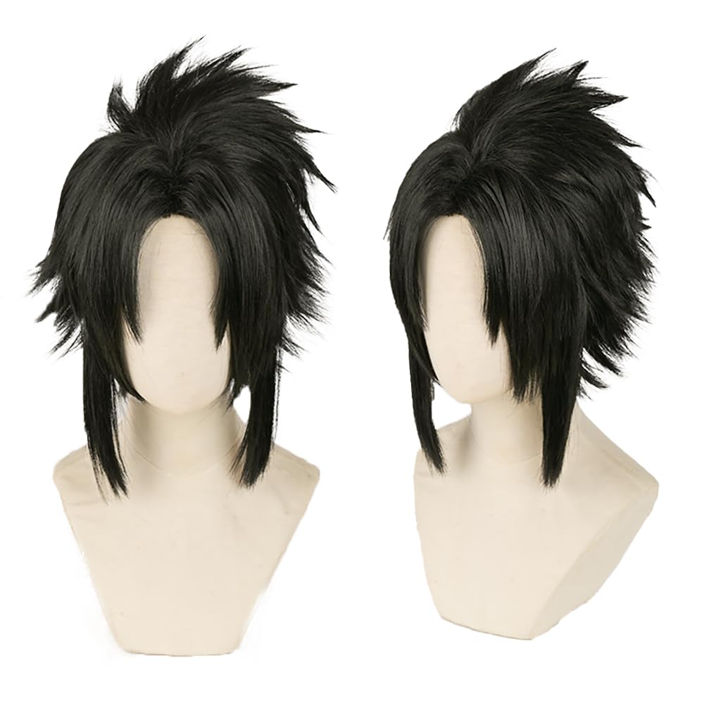 SUNXXCOS Naruto Cosplay Wig, Heat-Resistant, Costume Accessory (Uchiha Sasuke)