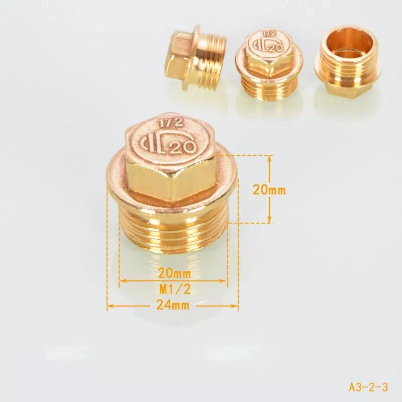 1~10 шт. 1/2" 3/4" 1" BSP Латунная Заглушка Резьбовая Заглушка Конечная Заглушка для Водопроводной Трубы Фитинг Резьба Наружная Шестигранная Головка Заглушка