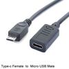 Usb Type-C Female To Micro Usb Male Otg Connector Cable Adapter