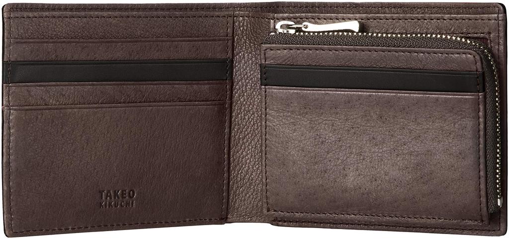 Takeo Kikuchi Pierre Bifold Wallet with Detachable Coin Purse, Black, 181618