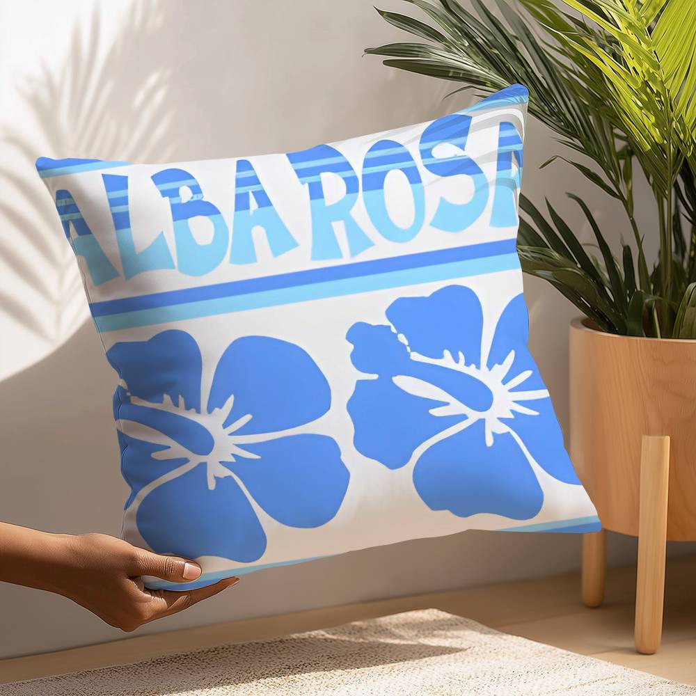 Fashion A-ALBA R-ROSA Pillow Case Plush Fabric Soft  Pillowcase Double Sided Print Cushion Cover Household Gifts