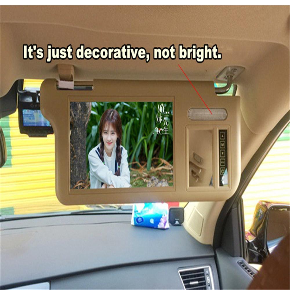 7" Серый Автомобильный Левый Солнцезащитный Козырек Экран Зеркала Заднего Вида ЖК-Монитор 2 Видеоканала