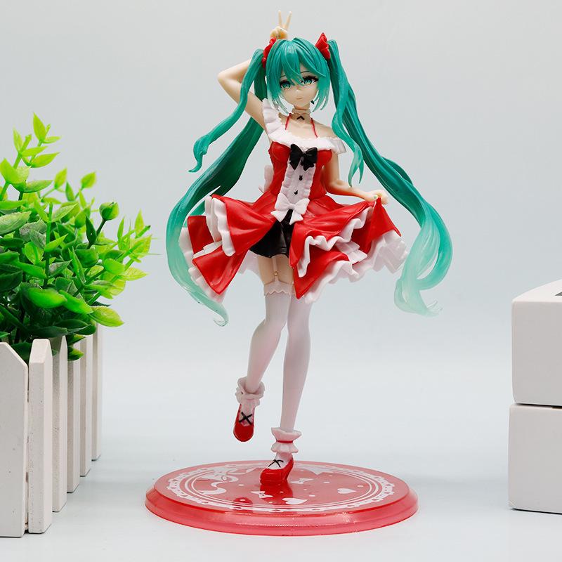 High-Quality Sakura Hatsune Miku PVC Doll with Decorative Chassis Ornaments