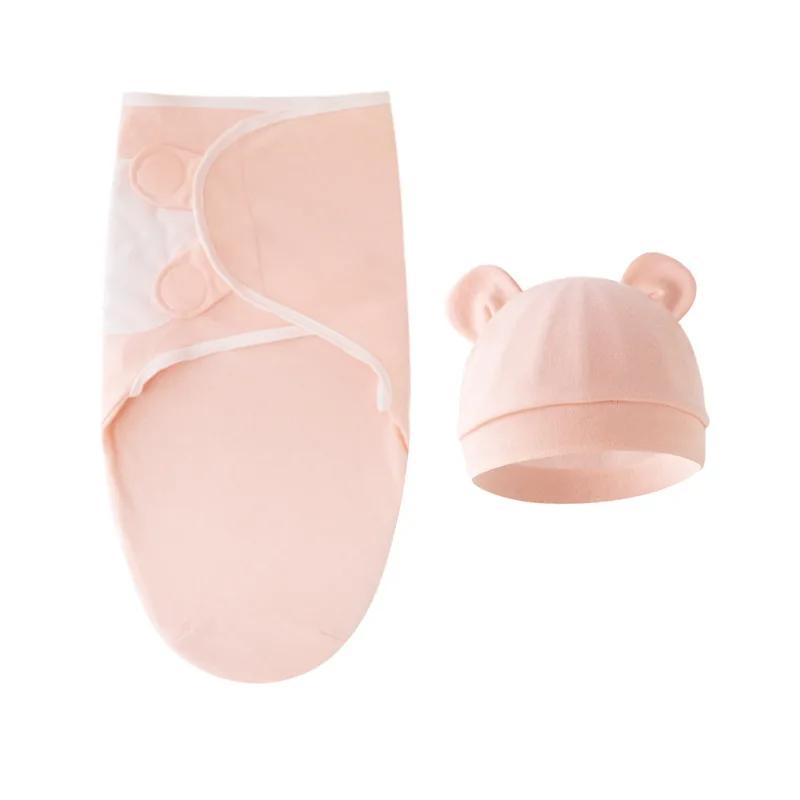 100% хлопок детское пеленальное одеяло пеленка детская шапочка набор для младенца регулируемая пеленка для новорожденных детские пеленки для детей от 0 до 6 месяцев