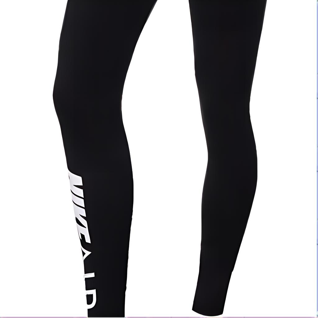 Nike Леггинсы для бега и тренировок с логотипом, женские плавки, цвет черный AR3504-010