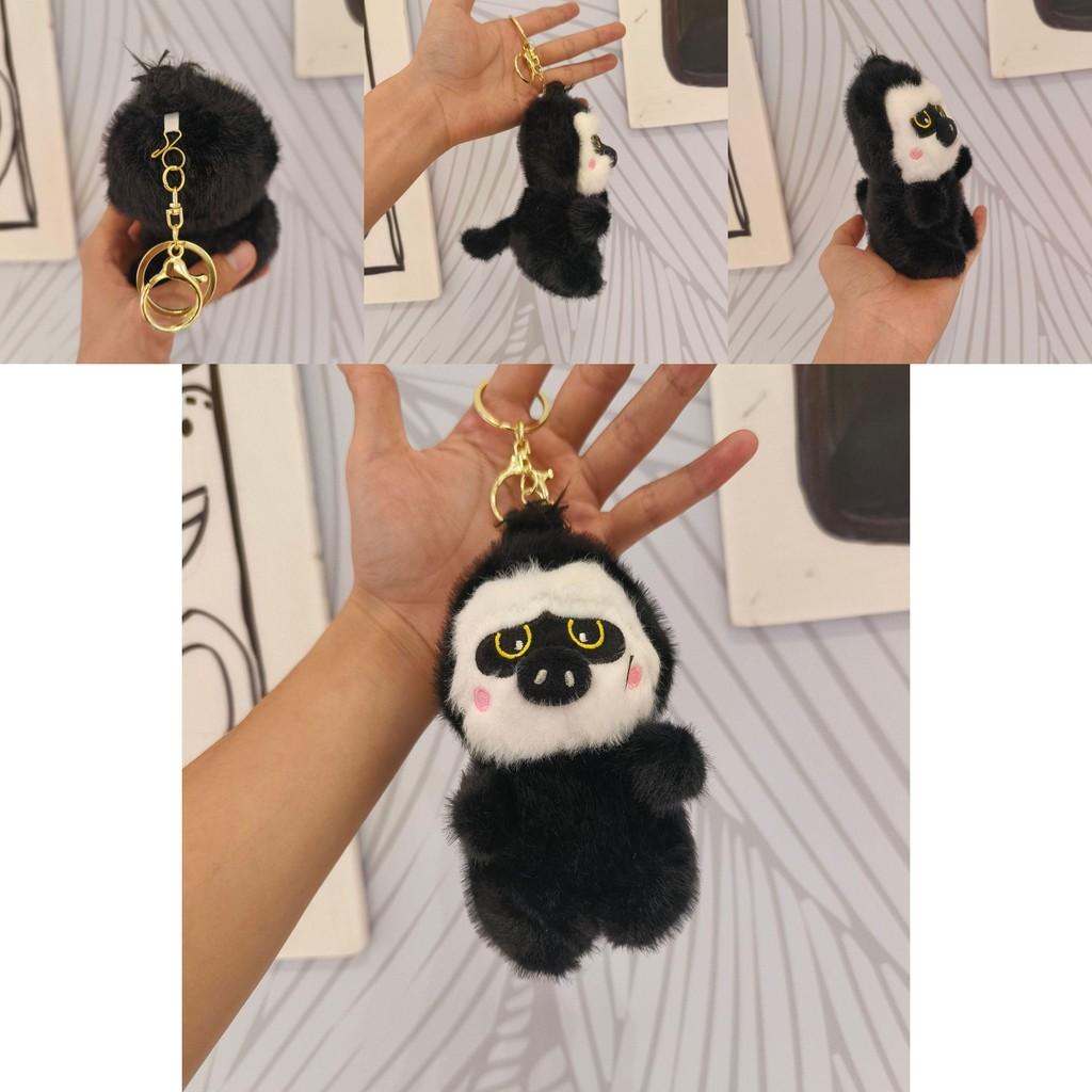 Adorable Plush Gorilla Keychain Cute Cartoon Animal Doll With Soft Pp Cotton Filling