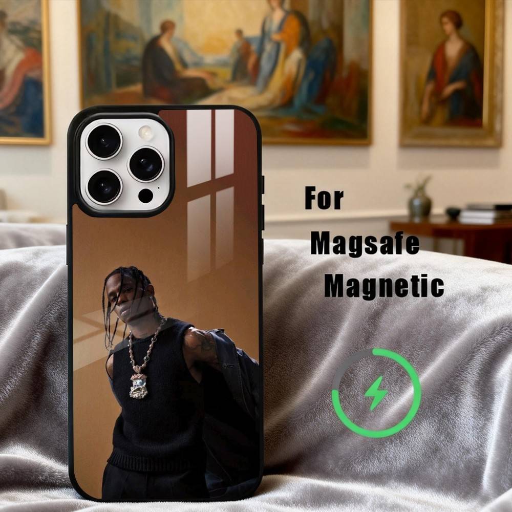 Confident T-Travis S-Scott-T Phone Case For iPhone17,16,15,14,13,12,11 Plus,Pro Max Magnetic For Magsafe Wireless Charging
