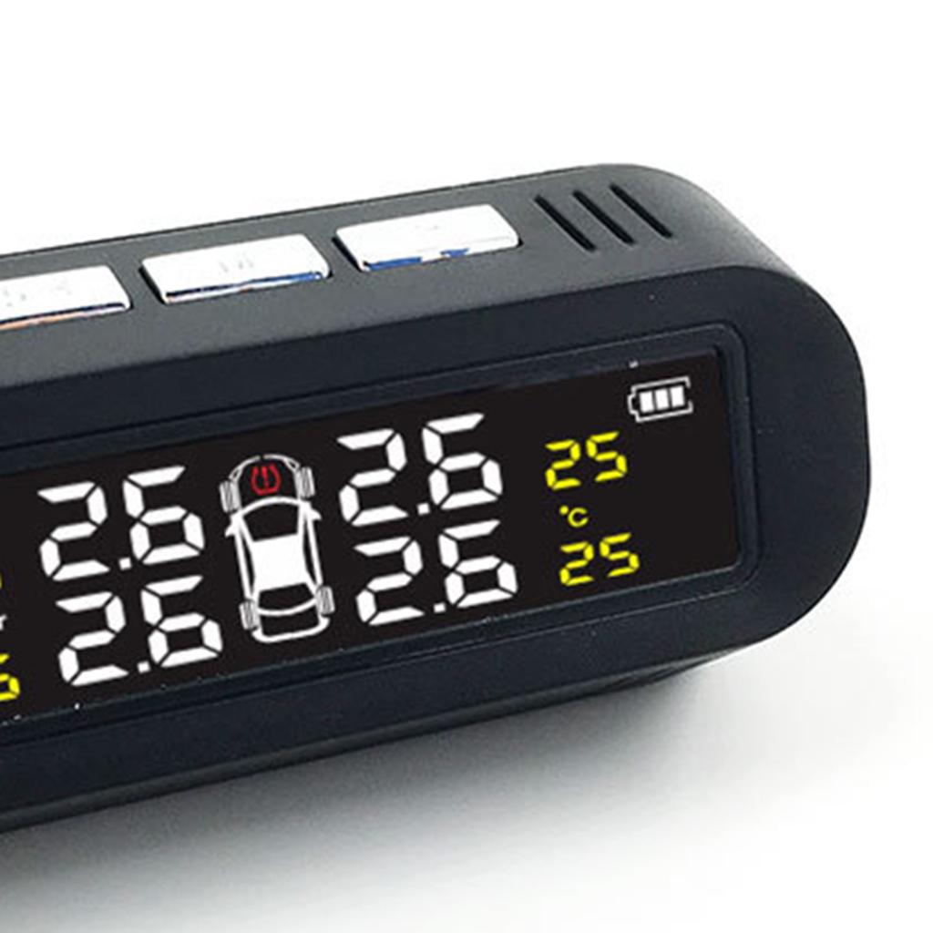 Universal Wireless Solar Power/USB TPMS Tire Pressure Monitoring System