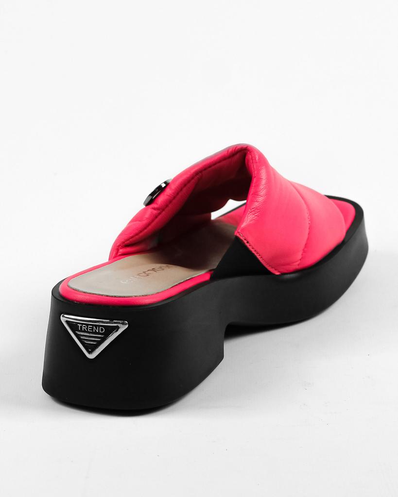 Slippers with Thick Soles Evromoda 6811320 36 Fuchsia Leather