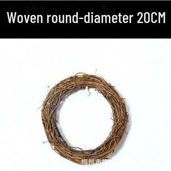 Handmade Rattan Circle Floral Art Wreath: Tufeng Vine & Natural Material Christmas Decoration