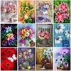 DIY Flower 5D Diamond Painting Full Round Drill Floral Diamond Embroidery Cross Stitch Mosaic Kits Resin Wall Art Home Decor