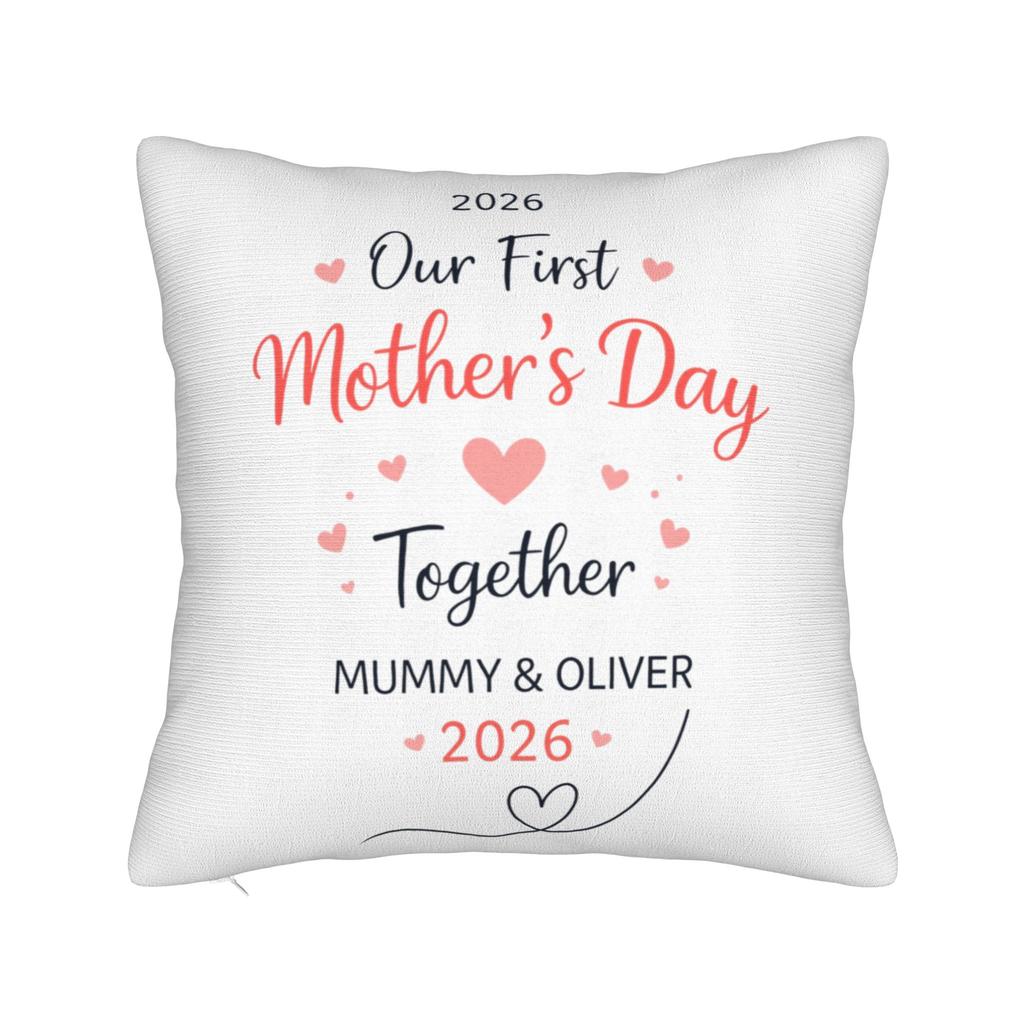 Our First Mothers Day Together Pillow Case Soft Pillow Cover For Living Room Bed Chair Morden Pillowcases
