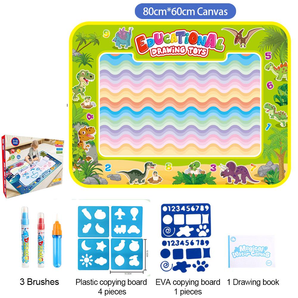 60x80 см Волшебный водный коврик для рисования Раскраска с многоразовыми волшебными ручками Доска для рисования Монтессори Развивающие игрушки Детские подарки