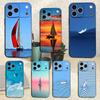Парусник Для iPhone 12,16,11,14,15,17,13,X,Mini,SE,XS,Plus,Pro Max,8,7,XR,Мягкий силиконовый черный чехол