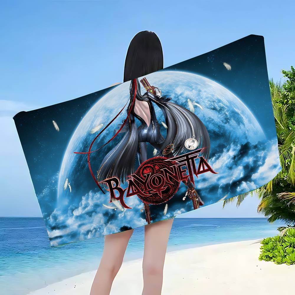 Игровое полотенце Bayonetta из микрофибры для пляжа, впитывающее, быстросохнущее, мягкое, для йоги, плавания, курорта, альпинизма
