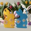 2x Easter Bunny Basket Tote Bag Durable Cute Multipurpose Rabbit Party Favor for