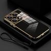 Luxury Fashion Plating Case for Xiaomi 15 Ultra 14 Pro 13 12 T Poco X7 Pro X6 X5 F6 C65 C75 Silicone Soft Shell with Lanyard Hand Rope