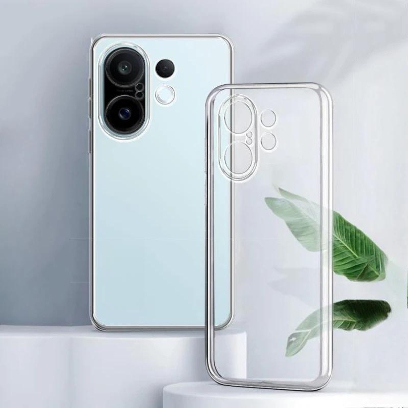 Для Vivo S30 Pro Mini S30ProMini X200FE X200 FE Чехол Прозрачный ТПУ Чехлы для Телефона Силиконовый Мягкий Прозрачный Защитный Задняя Крышка Capa