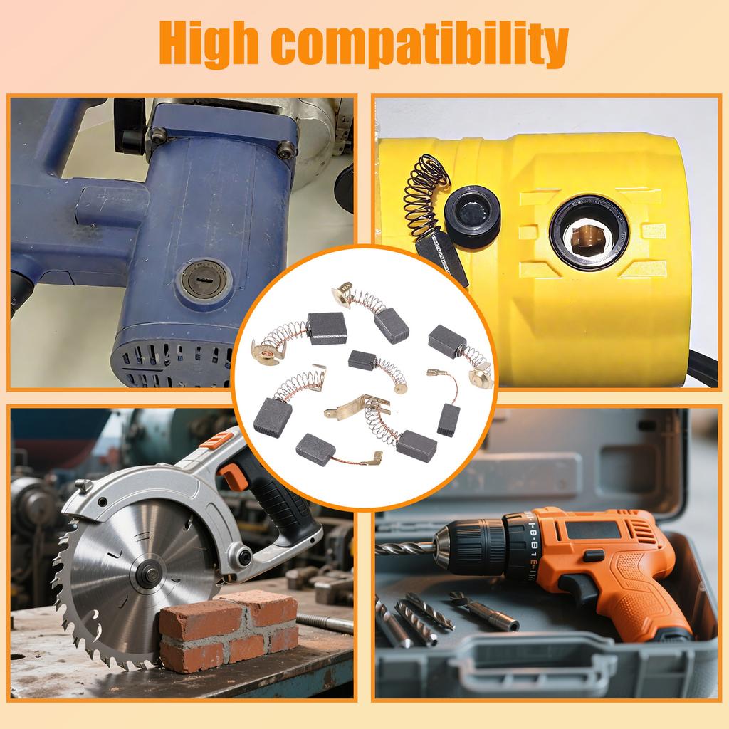 69 шт. Замена угольных щеток двигателя 23 различных размера Электрические универсальные наборы щеток для угловой шлифмашины, перфоратора