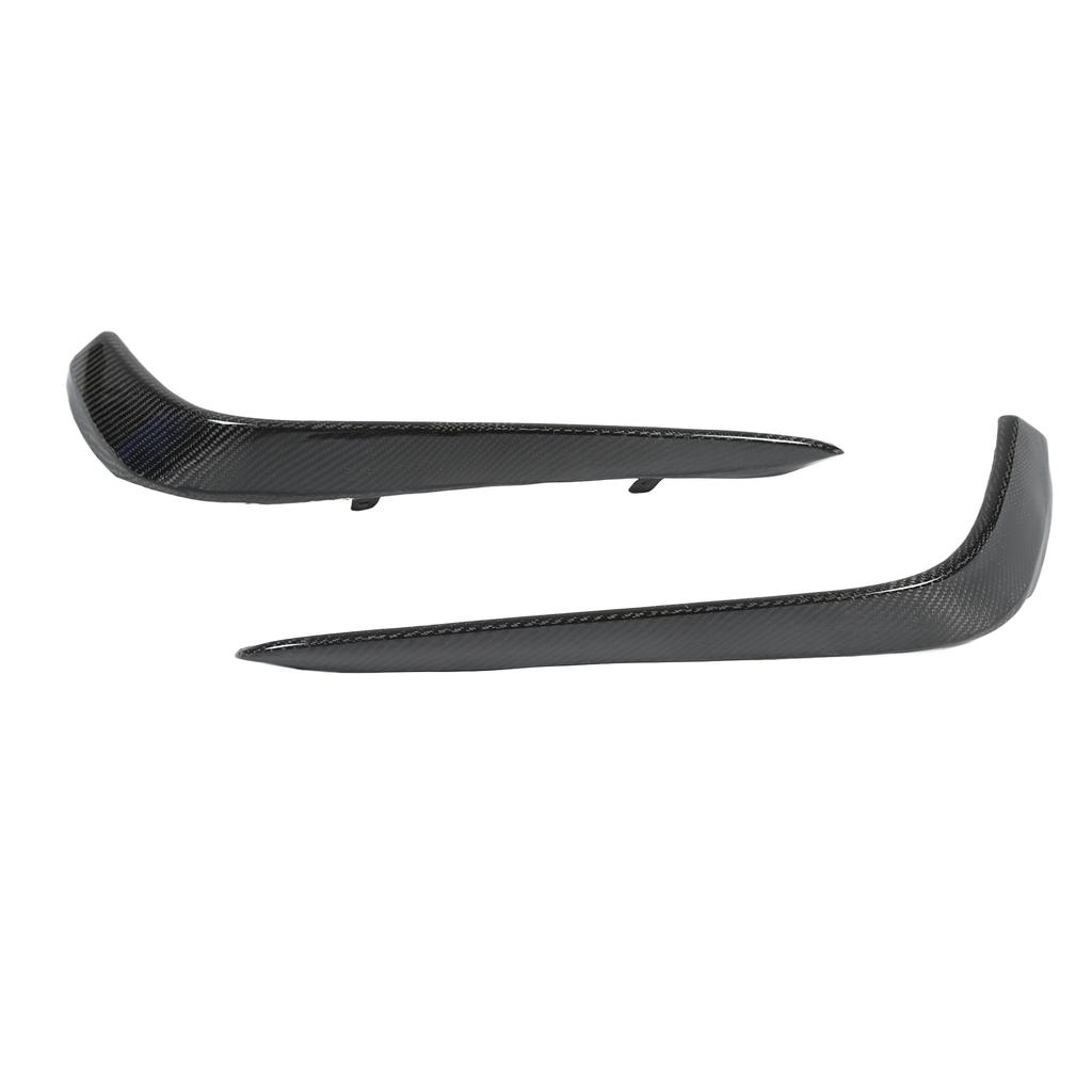 Front Fog Lamp Cover Left Right Glossy Carbon Fibre Fog Light Fins Splitter Replacement for W205 C205 C63