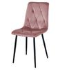 LIBRA chair - pink velvet / black legs x 1
