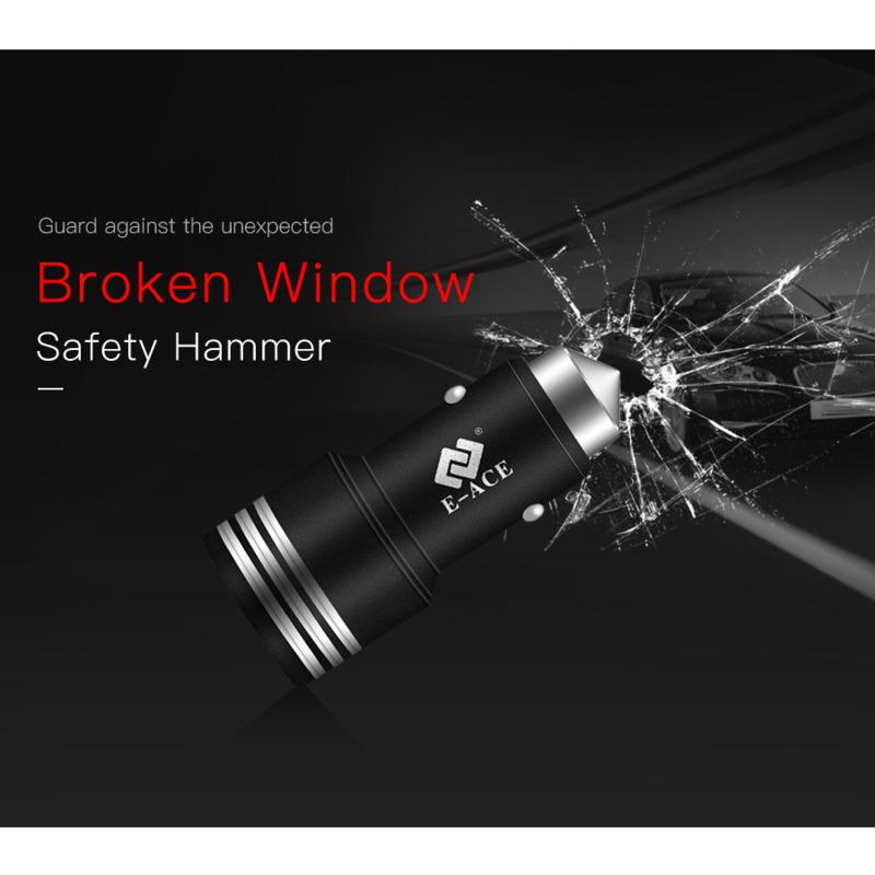 E-ACE 2.1A Dual USB Car Charger Universal Mobile Phone Car-Charger For IPhone 13 12 11 Huawei Samsung Xiaomi USB Charger In Car