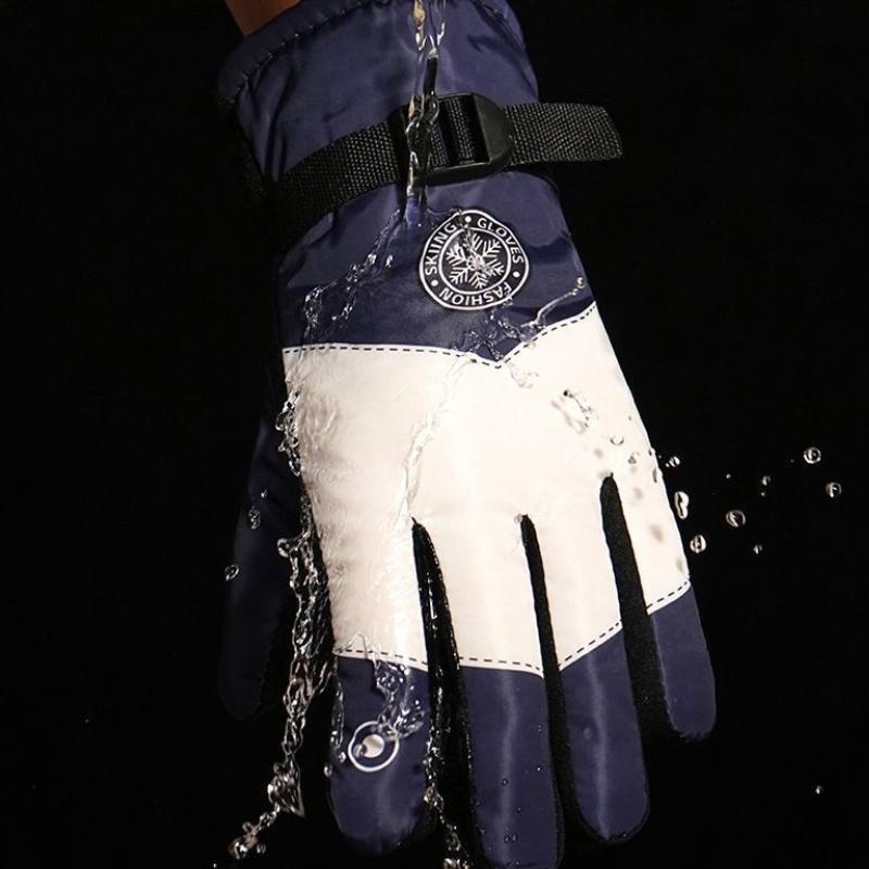 Зимние лыжные перчатки, Водонепроницаемые сноубордические перчатки с сенсорным экраном - Утепленные термоперчатки для велоспорта, катания на лыжах, сноуборде, пеших прогулок