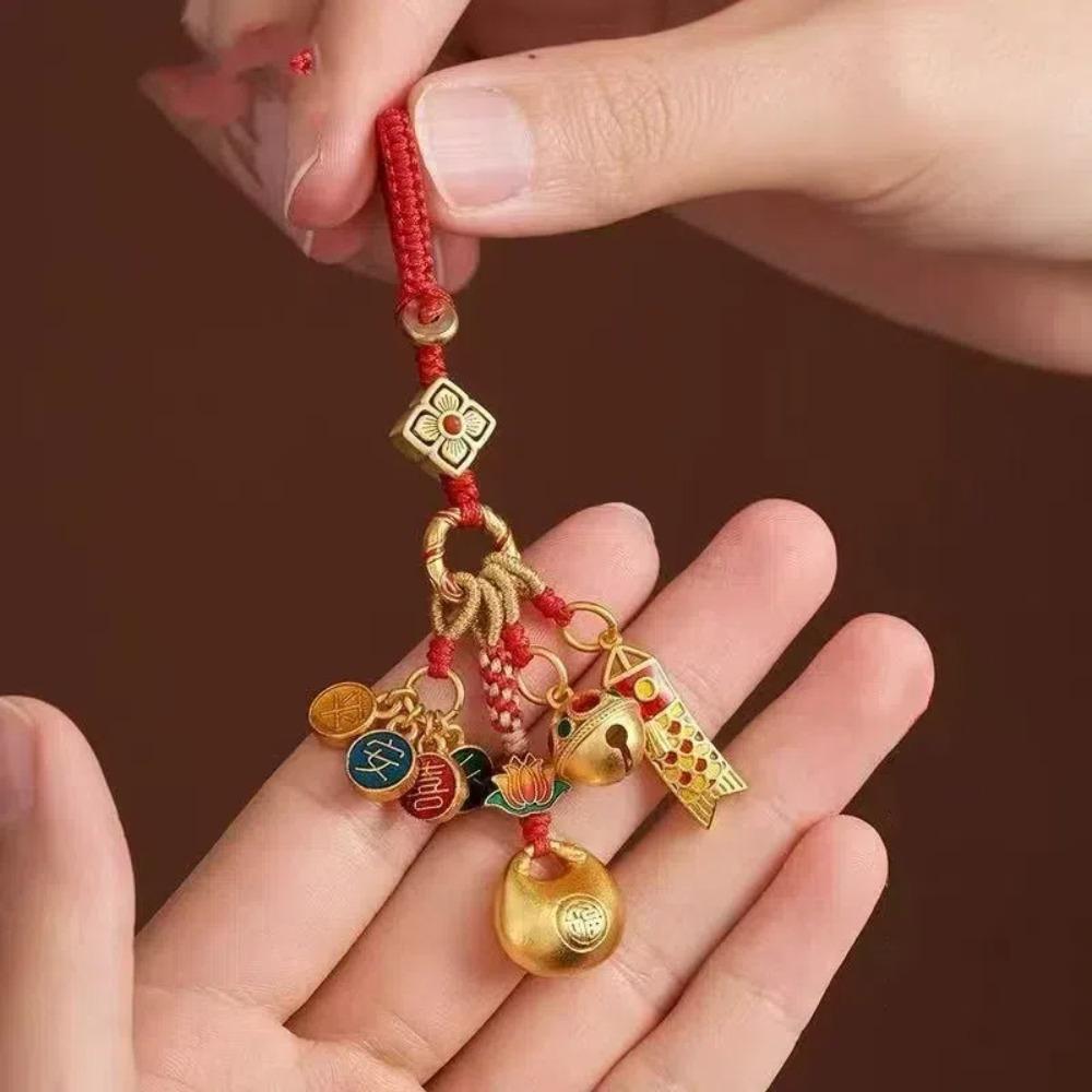 Jewelry Pendant Key Chains Rope Hangings Car Keyring Vintage Chinese Style Keychain Unisex