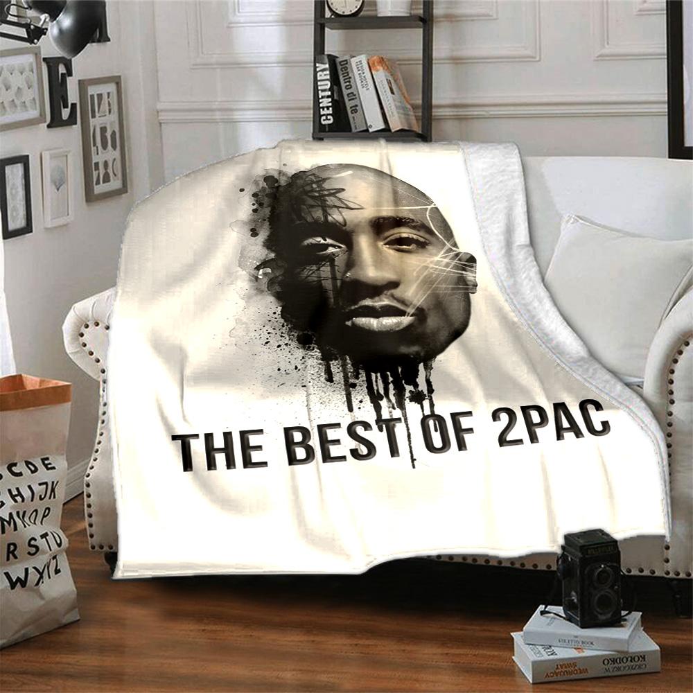 Tupac Art Activism Lightweight Blanket Soft & Perfect for Sofa Couch Office Bed Picnics Four Seasons Multipurpose Modern Ideal Gift Accessory Y15