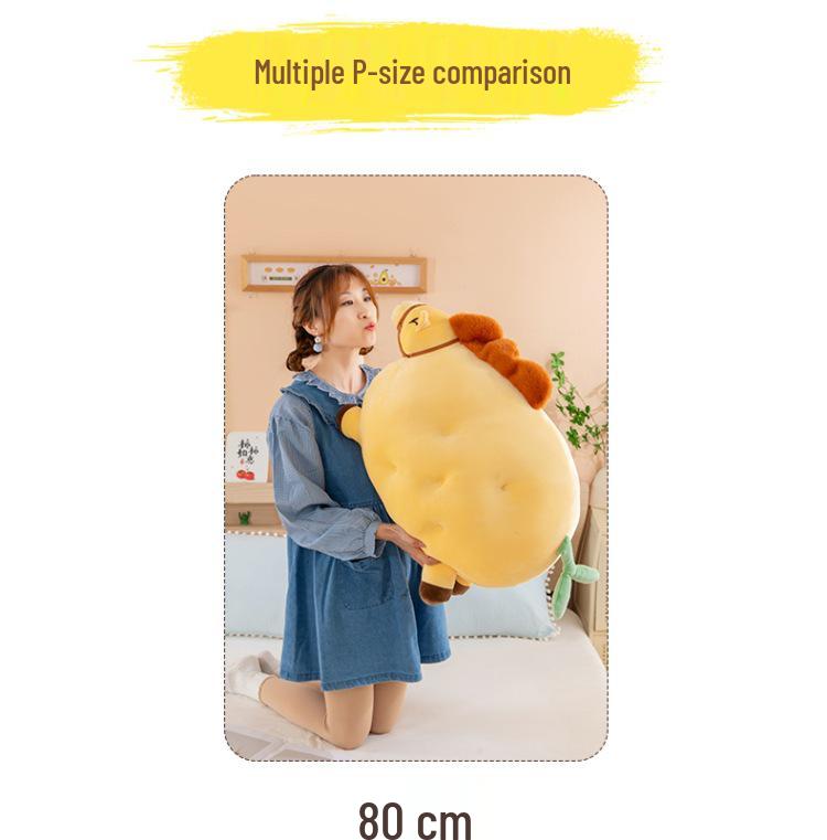 Золотая Плюшевая Подушка-Игрушка Картошка - Для Спальни, Дивана, Стула, Спинки