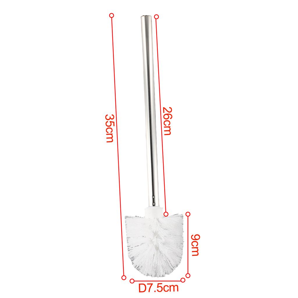 Stainless Steel Toilet Brush Head and Handle Replacement Bathroom Cleaning Tool