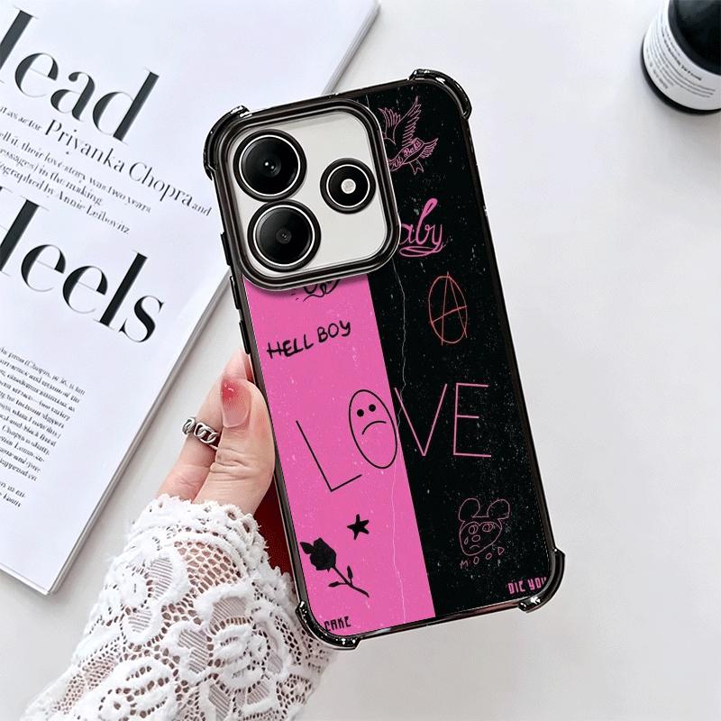 Чехол для телефона Lil Peep Hellboy Love с покрытием для Xiaomi Redmi Note 14 15 Pro Plus 13 12 11 11S 11T 10 9S 9 5G, противоударный с подушкой безопасности