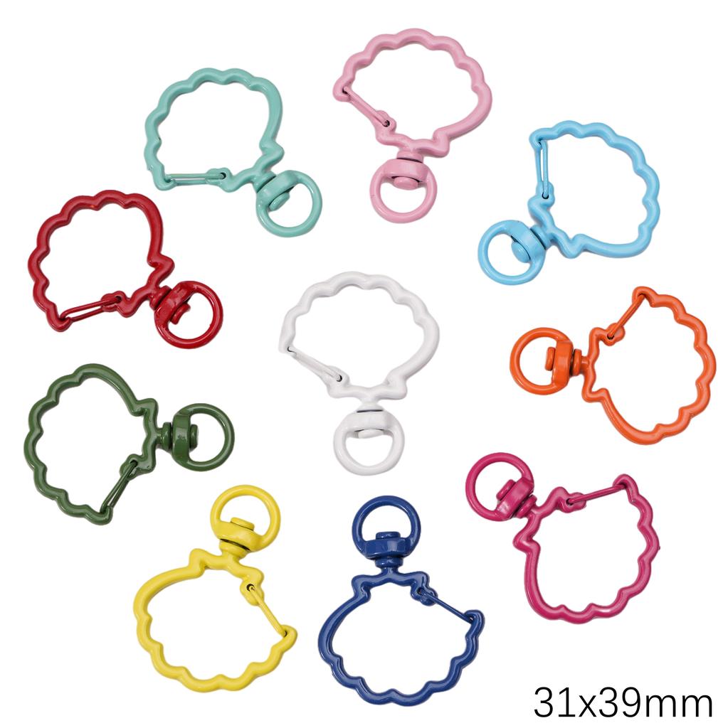 5-100 шт. Сплав Окрашенный спреем Брелок Брелок Карабин Кольцо для ключей Для DIY Ювелирных изделий Ключи Кошельки Украшения