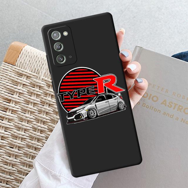 Бампер черный мягкий чехол для Samsung Galaxy S20 S21 S23 5g Note 20 Ultra 10 Plus 8 9 S22 S22 5g S21 автомобильный задний фонарь с мультяшным рисунком