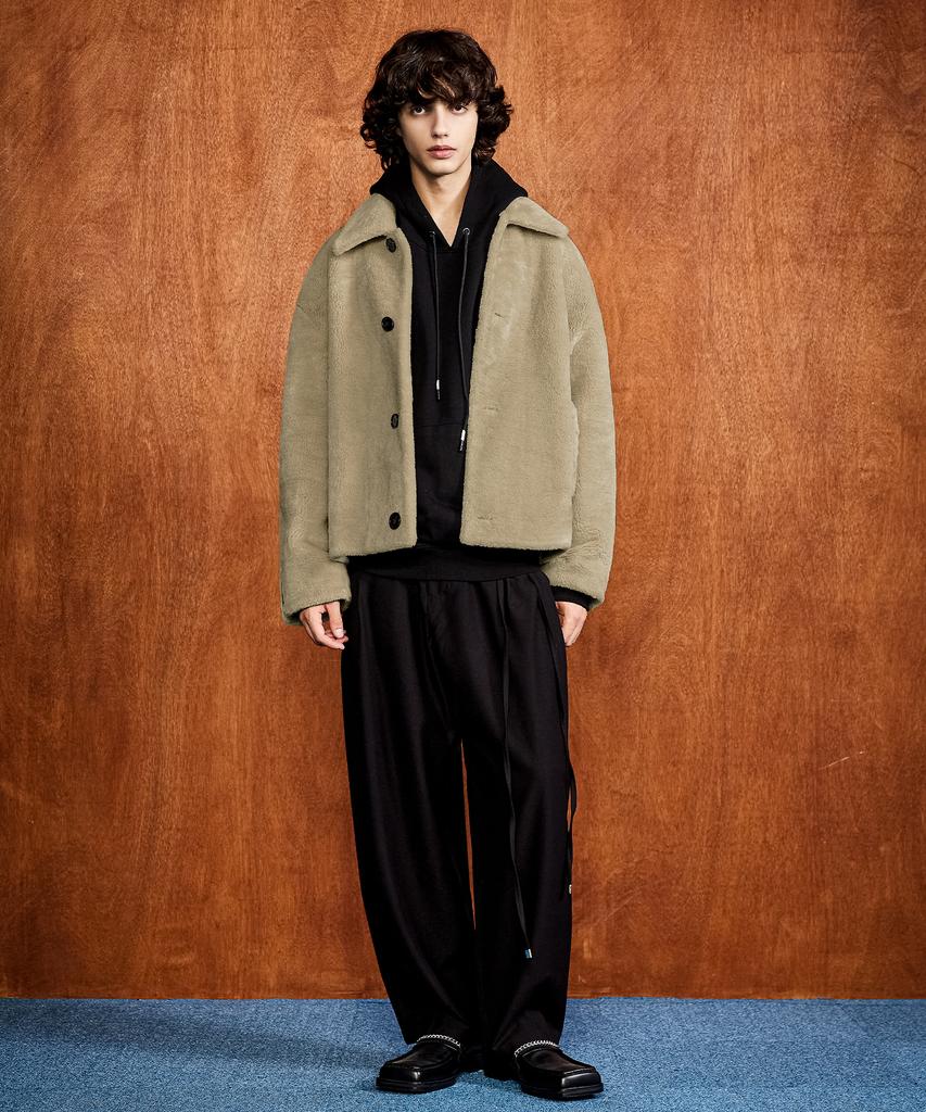 Lmood Bless Shearling Fur Jacket Beige