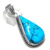 Подвеска из натурального тибетского бирюзового камня 925 пробы из серебра 2,25 дюйма t4U11