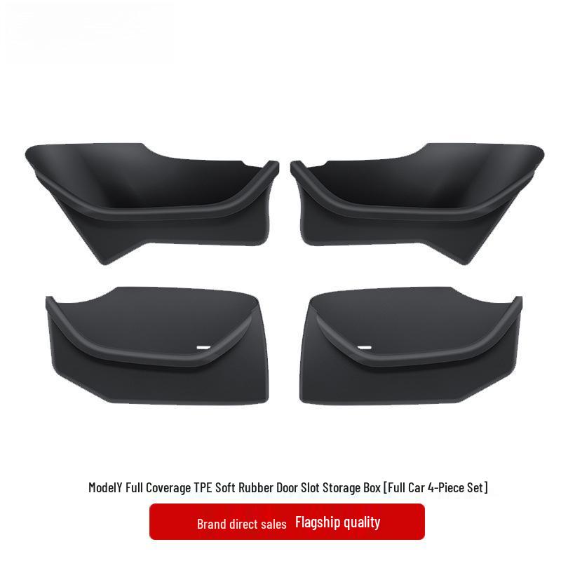Tesla Model Y/3 Enhanced Door Storage Box & Slot Mat Set