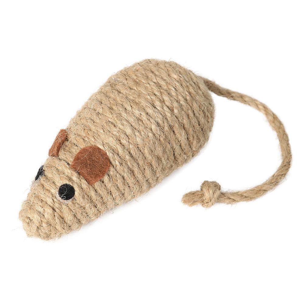 Cat toys, self-entertainment toys, cat supplies, cat toys, cat amusing toys, hemp rope mouse, kitten toys, cat and mouse amusing toys
