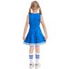 Kids Cheerleading Outfit Set Colorful Sleeveless Dance Dress With Socks Girls