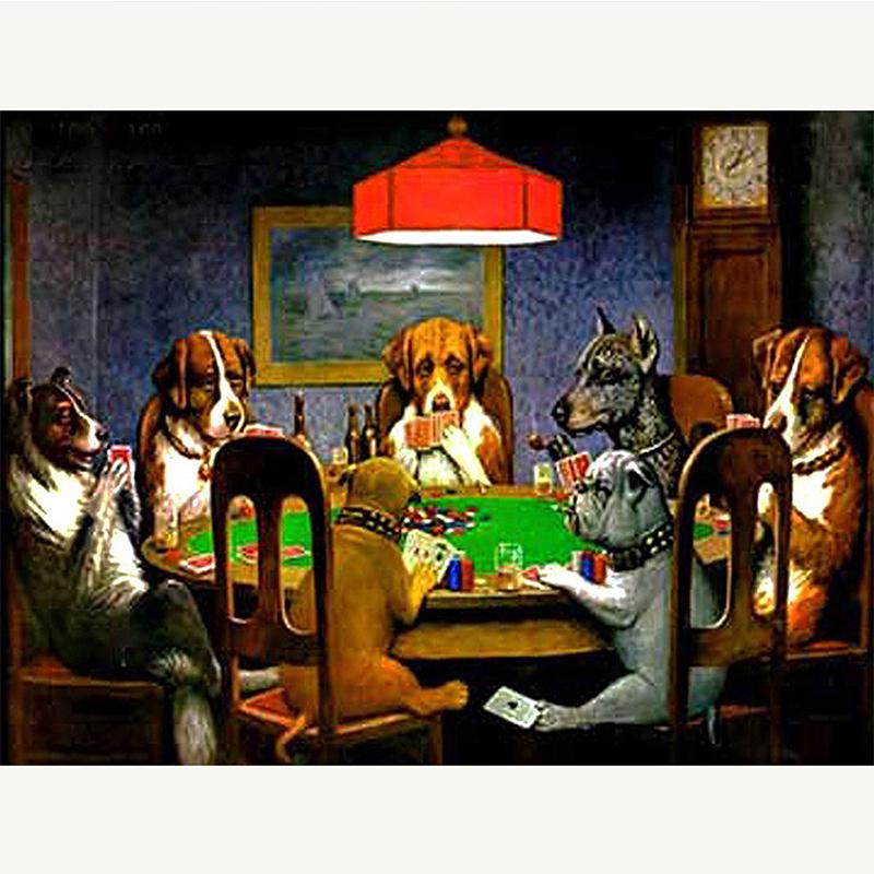 Полный 5D Diy Алмазная картина Животное Азартные игры Алмазная вышивка Полный лежал вышивка крестом Домашний декор Подарок ручной работы