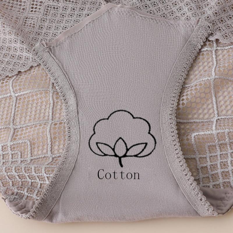 Женское нижнее белье, трусики, сексуальное кружевное белье, женские шорты для мальчиков с высокой талией, трусы с ромбовидной сеткой