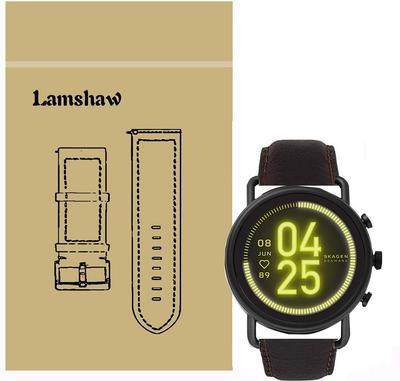 Кожаный ремешок-замена Lamshaw для Skagen Falster 3 (Кофе)