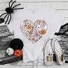 Fashion Halloween Love Boo Printed Short Sleeve Halloween Love Boo T-Shirt For Women Summer Casual T-Shirts Top