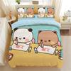 Мультяшный пододеяльник с медведем пандой, милый комплект постельного белья с медведем Бубу Дуду, мягкий полиэстер с 3D цифровой печатью, пододеяльник и наволочка