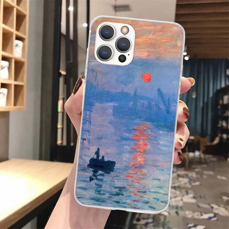 Клод Моне Сад Лилии Мост Силиконовый Чехол для Телефона для iPhone 17 16 16E 15 Pro Max 14 Plus 11 13 Mini 12 7 8 SE Air 17Pro Чехол