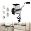 Stainless Steel Cheese Grater with 5 Blades Cheese Shredder Rotary Hand Crank Nut Grinder  Cooking
