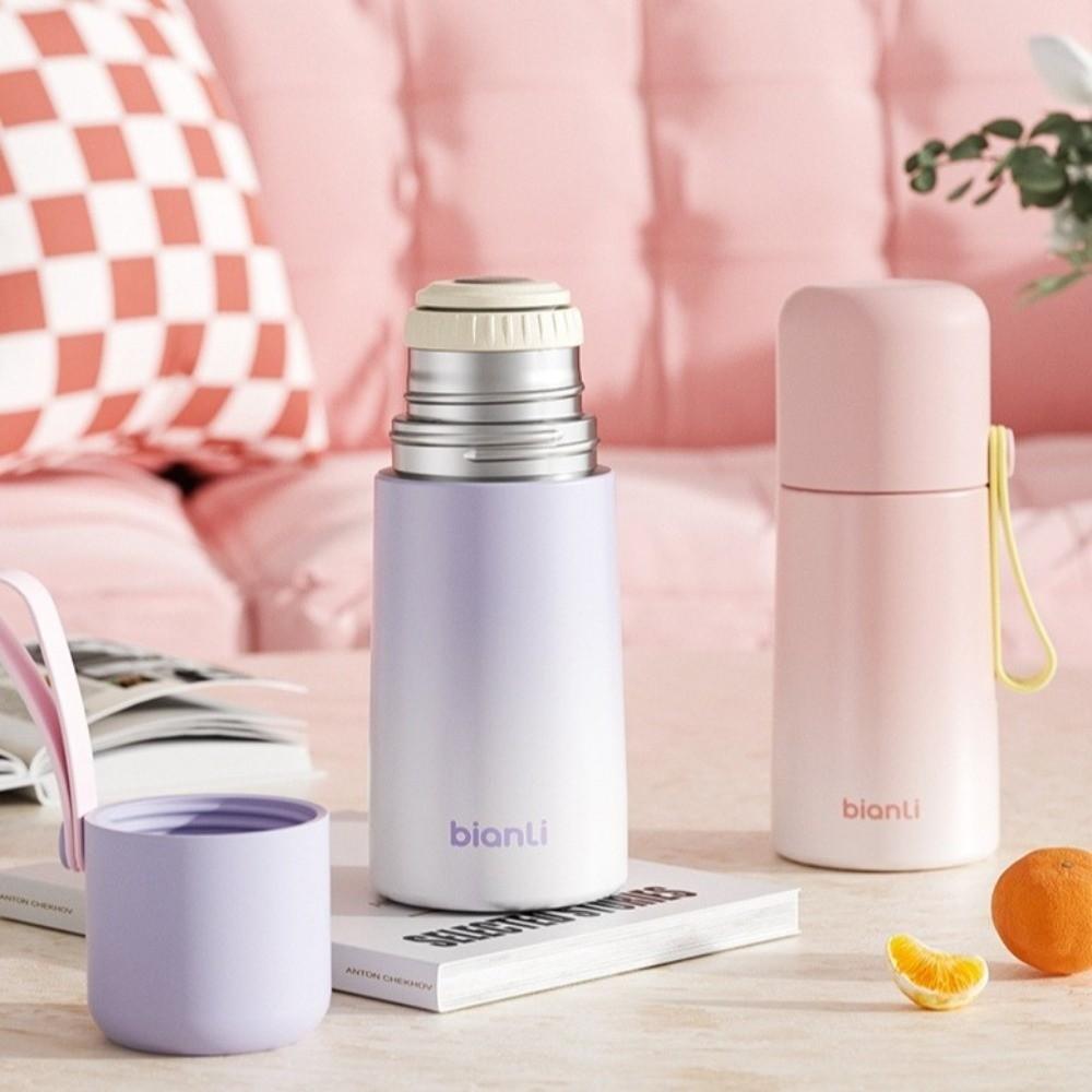 Creative Gradient Design Thermos Cup Leak-Proof High Appearance Insulated Cup Stainless Steel Double Lid Cup Daily Use