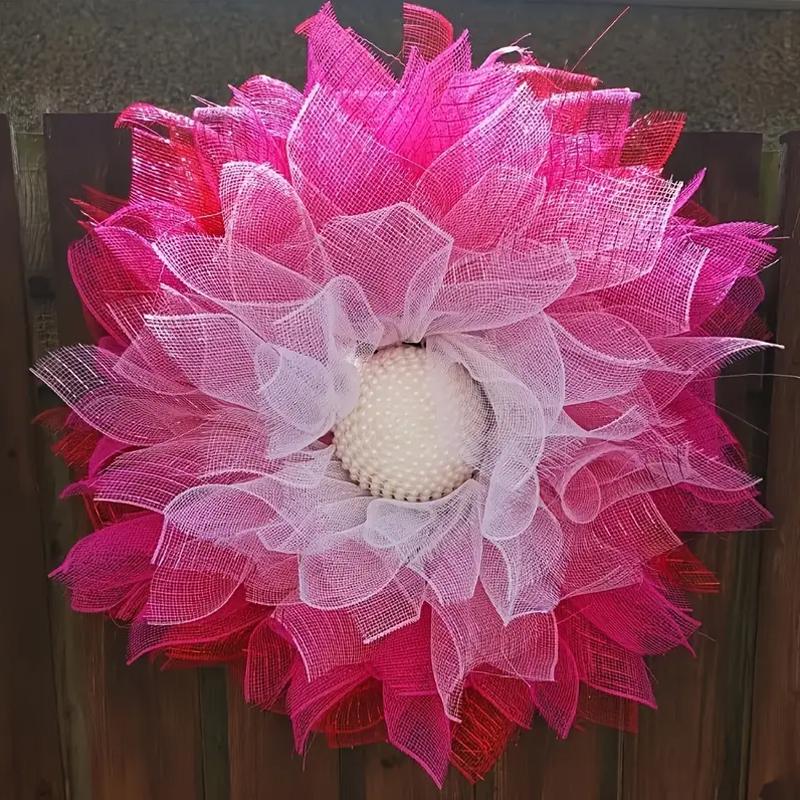 Один рулон полиэстера, новый продукт, 53 см, сетка, пасхальный венок, материал, красочная сетка, праздничное украшение, многостиль